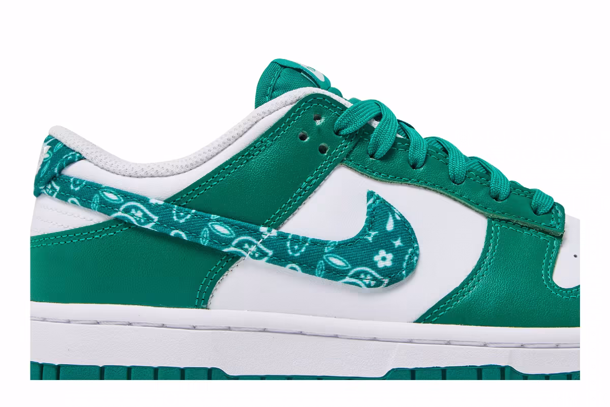 Nike Women's Dunk Low Green Paisley, view 3