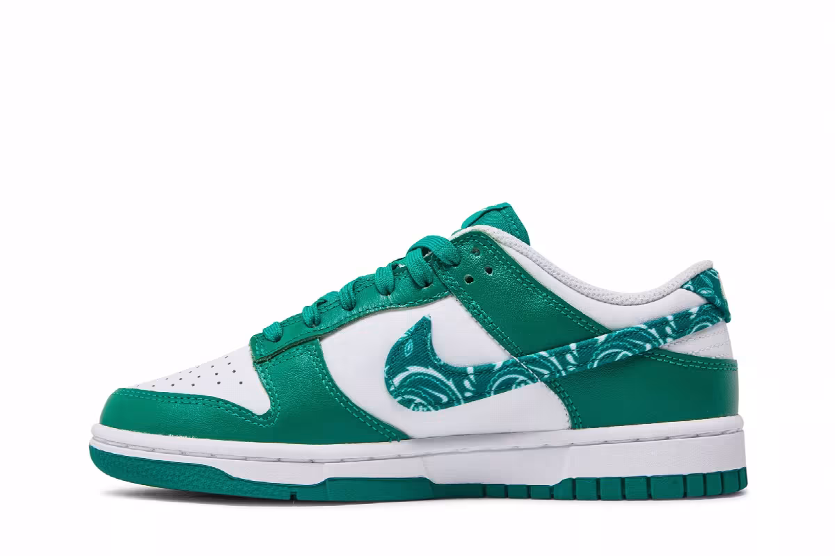 Nike Women's Dunk Low Green Paisley, view 4