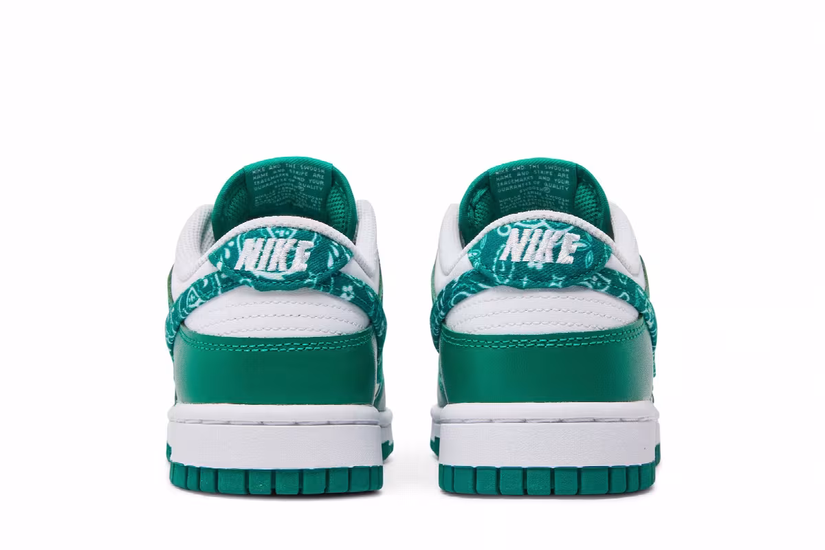 Nike Women's Dunk Low Green Paisley, view 7