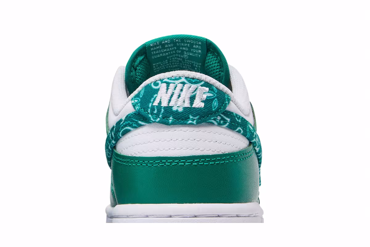Nike Women's Dunk Low Green Paisley, view 8