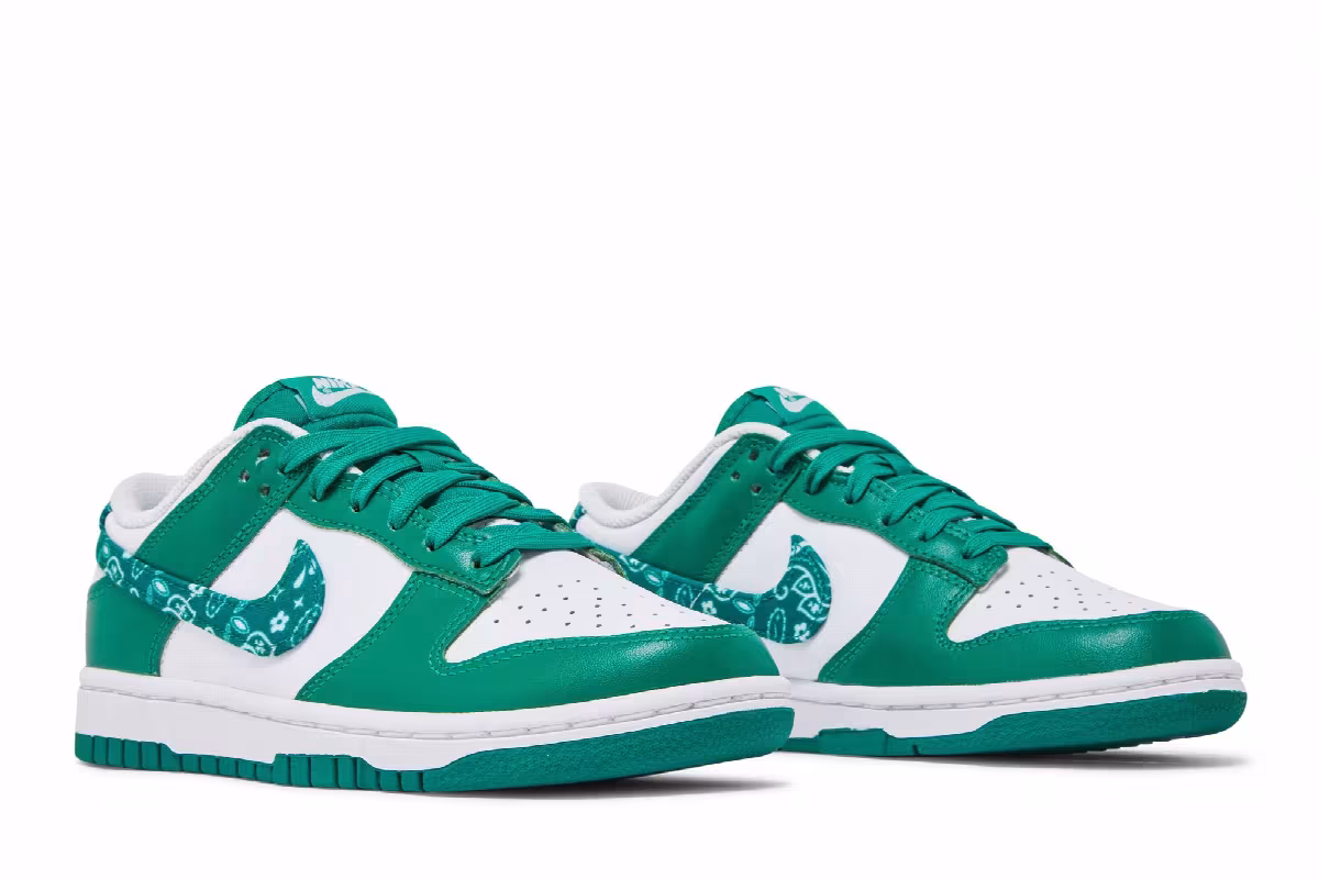 Nike Women's Dunk Low Green Paisley, view 9
