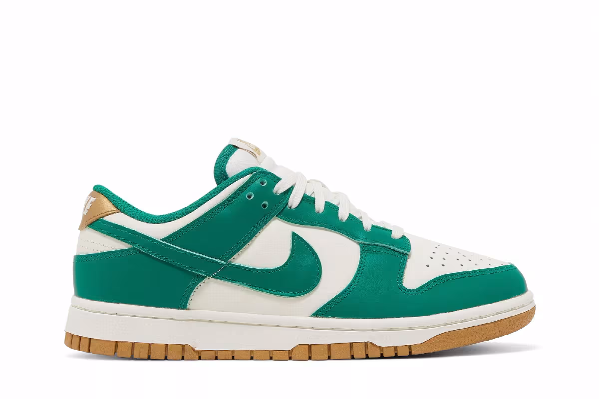 Nike Women's Dunk Low Malachite Metallic Gold, view 2