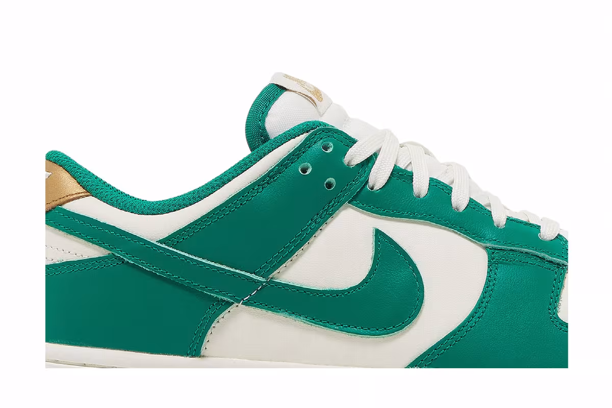 Nike Women's Dunk Low Malachite Metallic Gold, view 3