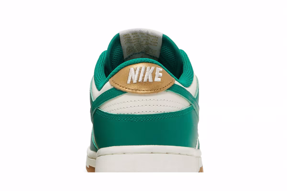 Nike Women's Dunk Low Malachite Metallic Gold, view 8