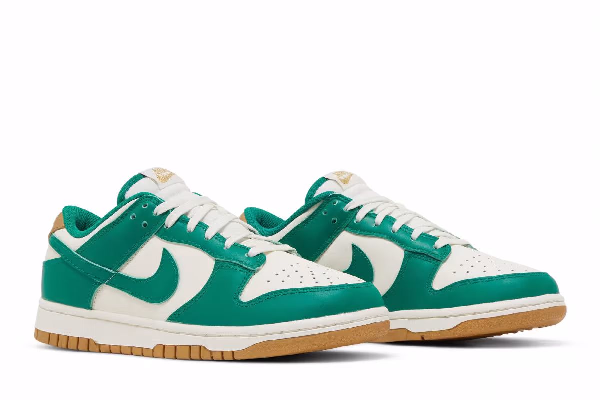 Nike Women's Dunk Low Malachite Metallic Gold, view 9