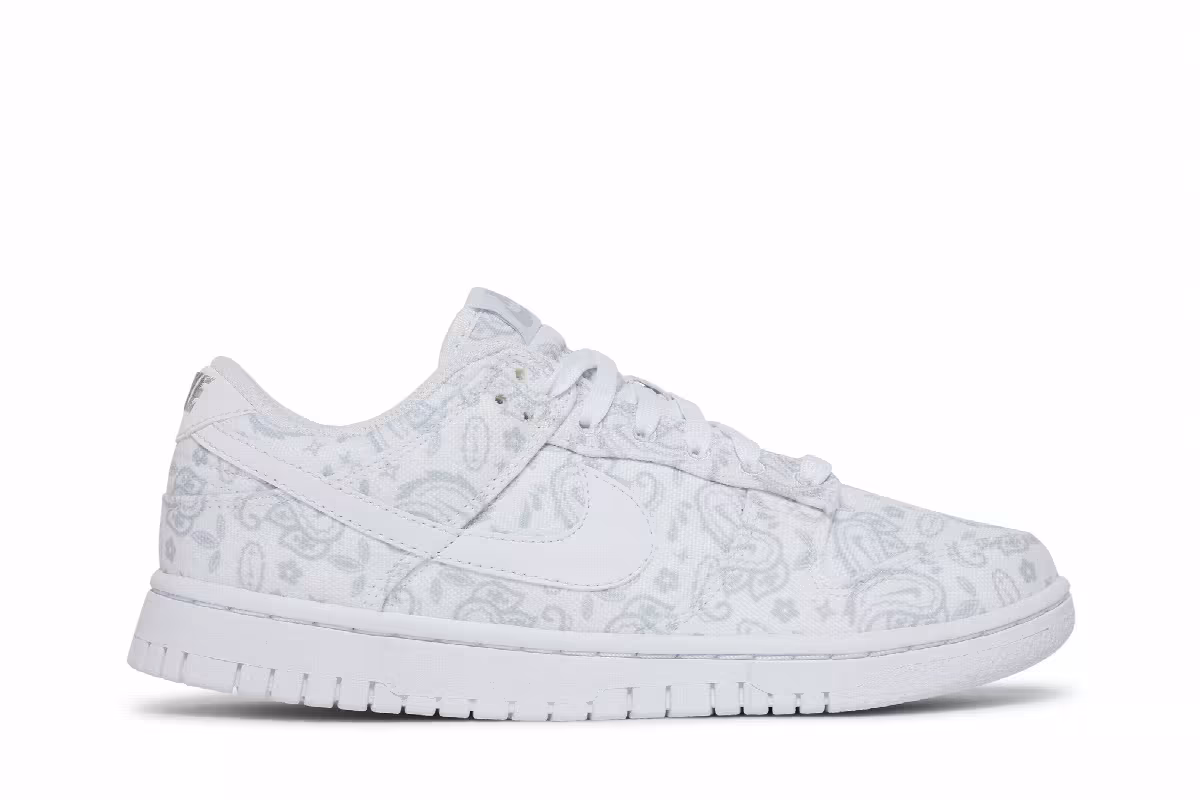 Nike Women's Dunk Low White Paisley, view 2