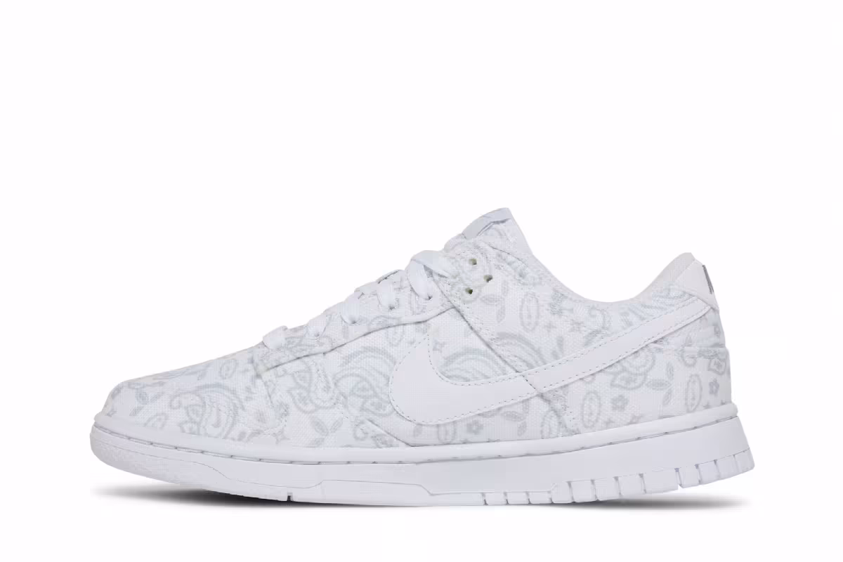 Nike Women's Dunk Low White Paisley, view 4