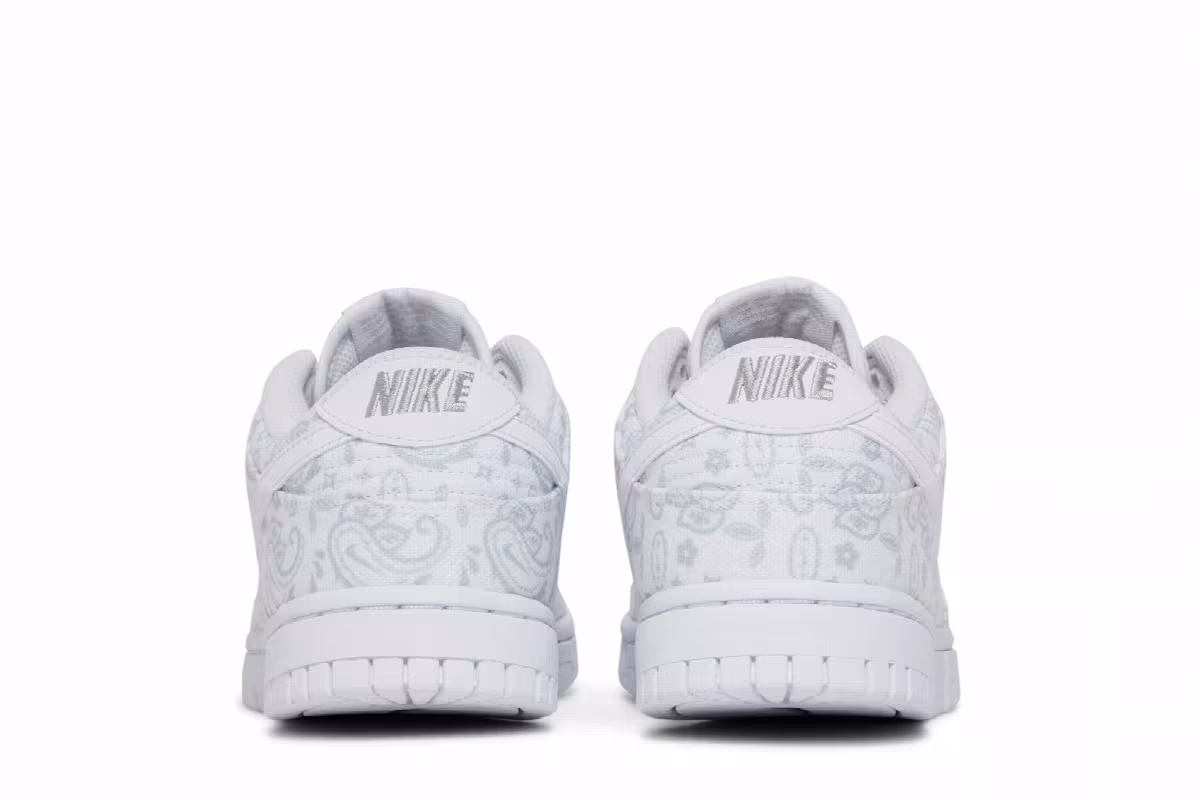 Nike Women's Dunk Low White Paisley, view 7