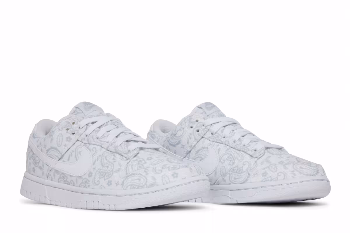 Nike Women's Dunk Low White Paisley, view 9