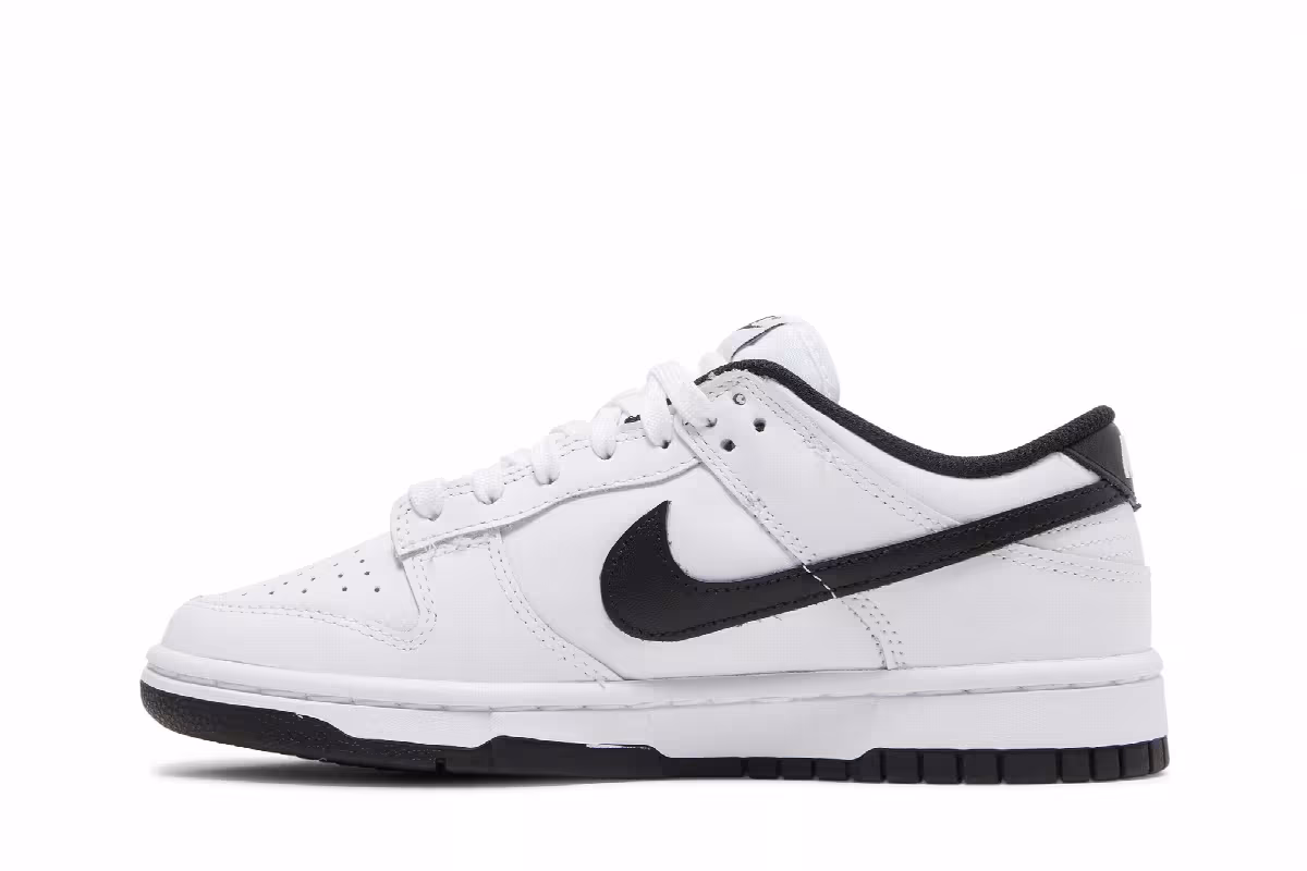 Nike Women's Dunk Low White Black, view 4