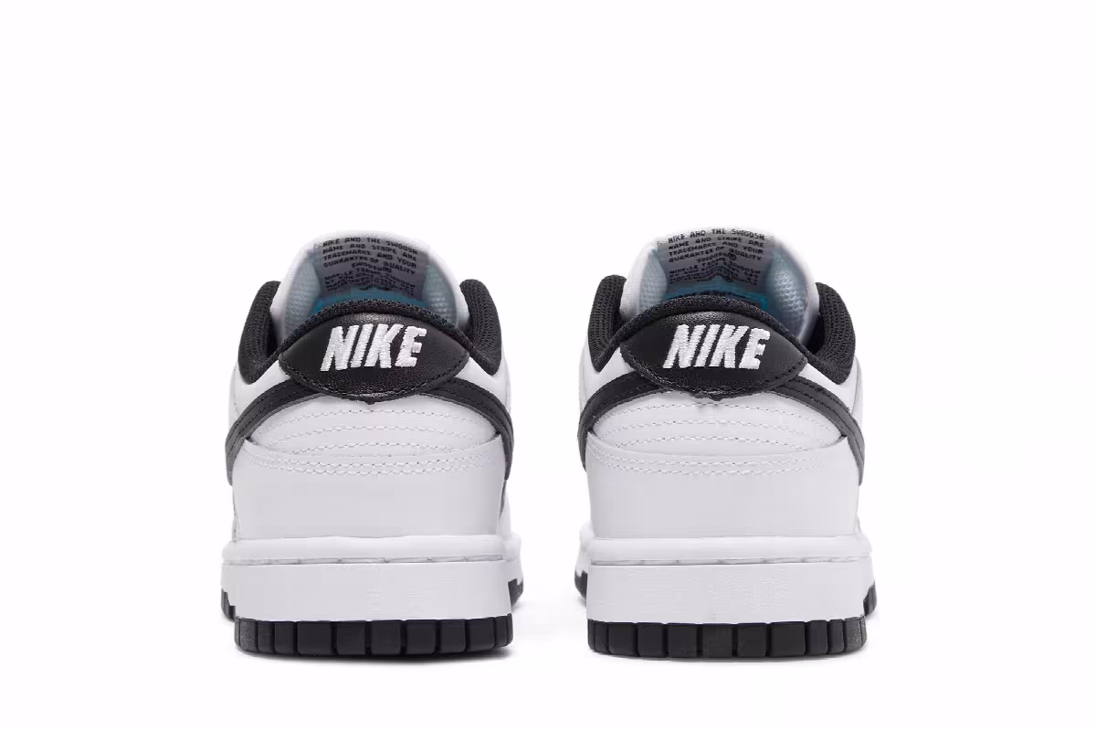 Nike Women's Dunk Low White Black, view 7
