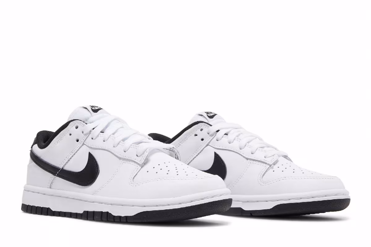 Nike Women's Dunk Low White Black, view 9