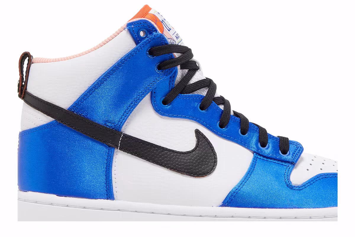 Nike Women's Dunk High Blue Satin, view 3