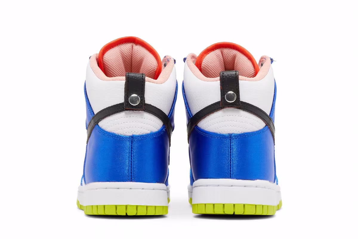 Nike Women's Dunk High Blue Satin, view 7