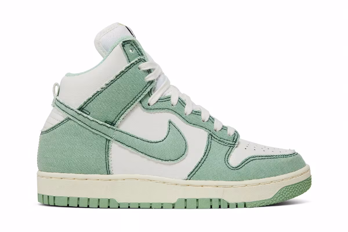 Nike Women's Dunk High 1985 Green Denim, view 2