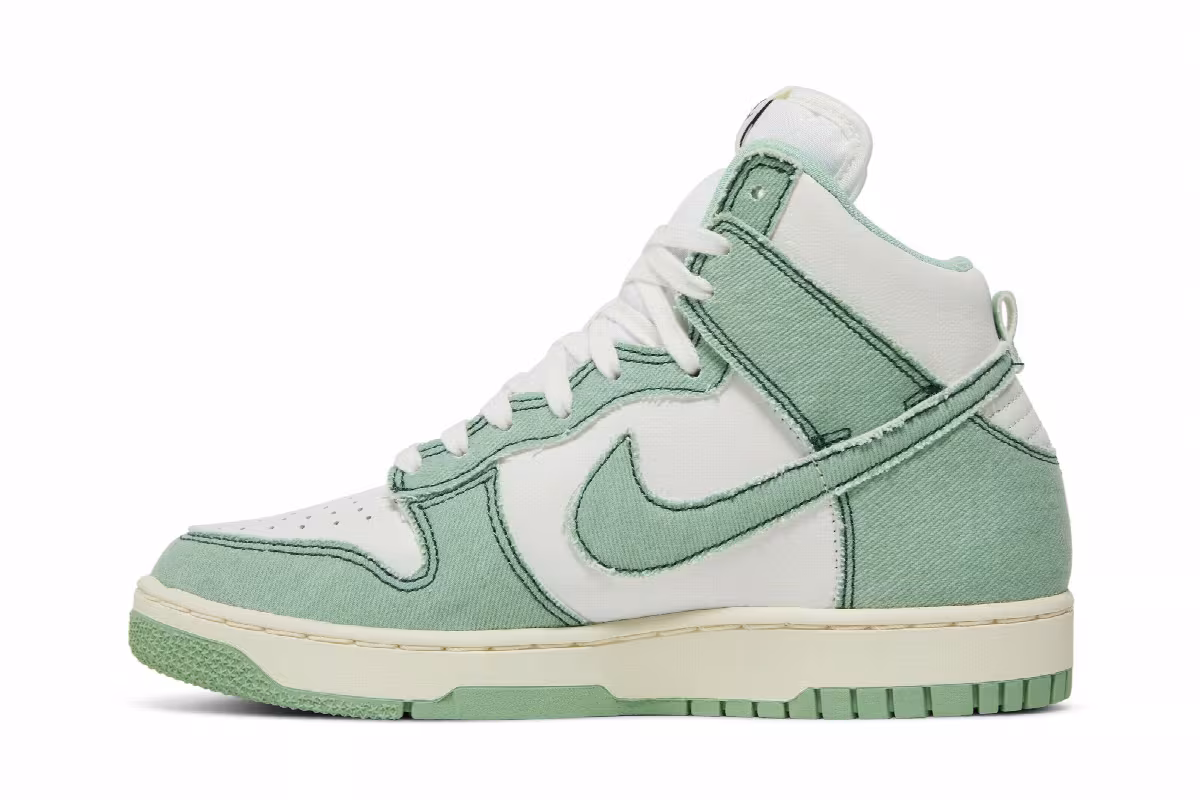 Nike Women's Dunk High 1985 Green Denim, view 4