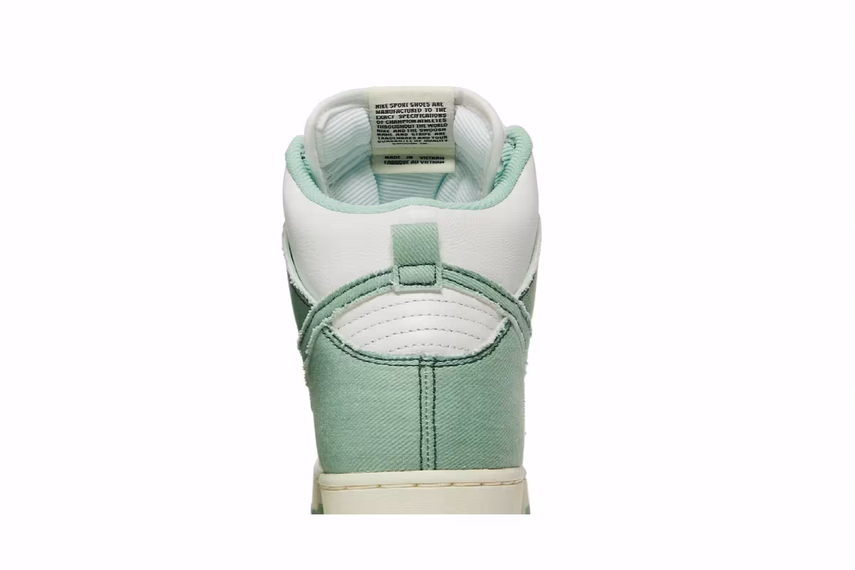 Nike Women's Dunk High 1985 Green Denim, view 8