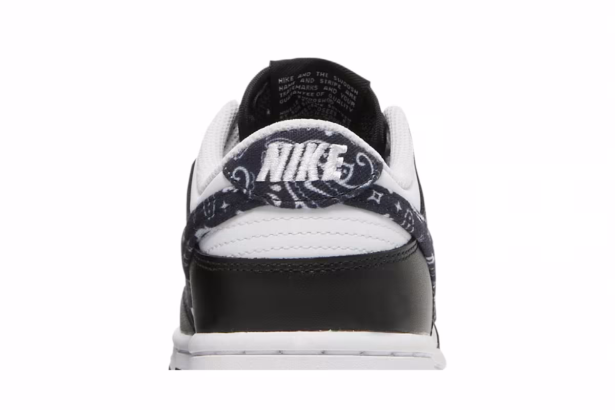 Nike Women's Dunk Low Black Paisley, view 8