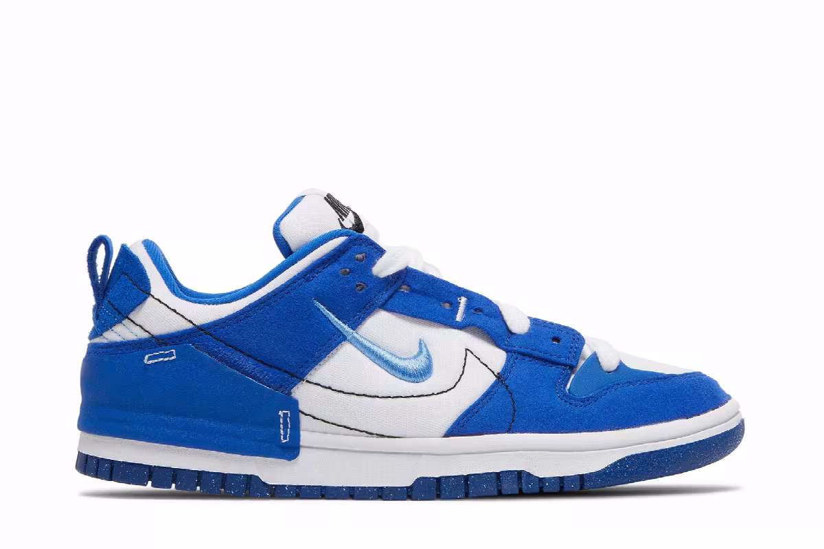 Nike Women's Dunk Low Disrupt 2 White Hyper Royal, view 2
