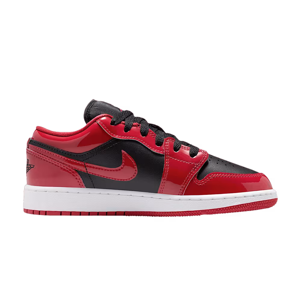 Air Jordan 1 Low SE GS Black White Varsity Red