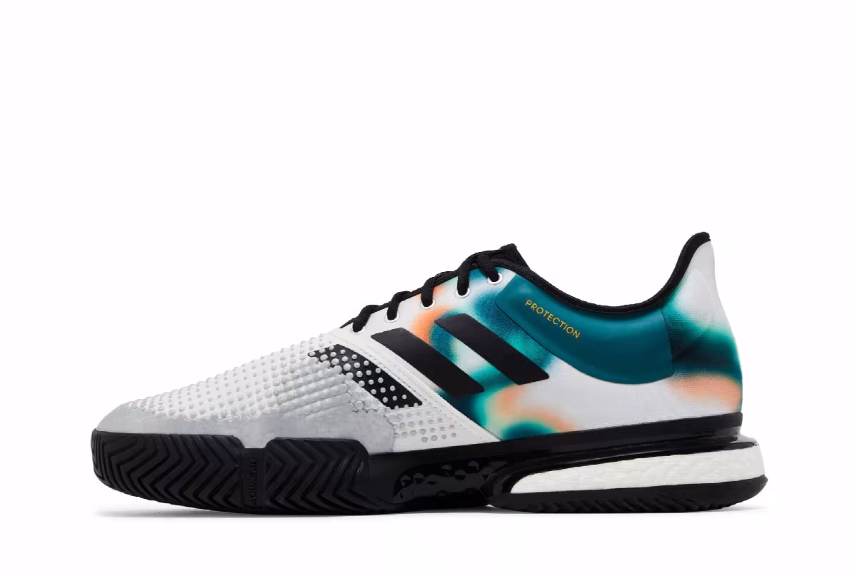 Adidas SoleCourt White Black Silver Metallic, view 4