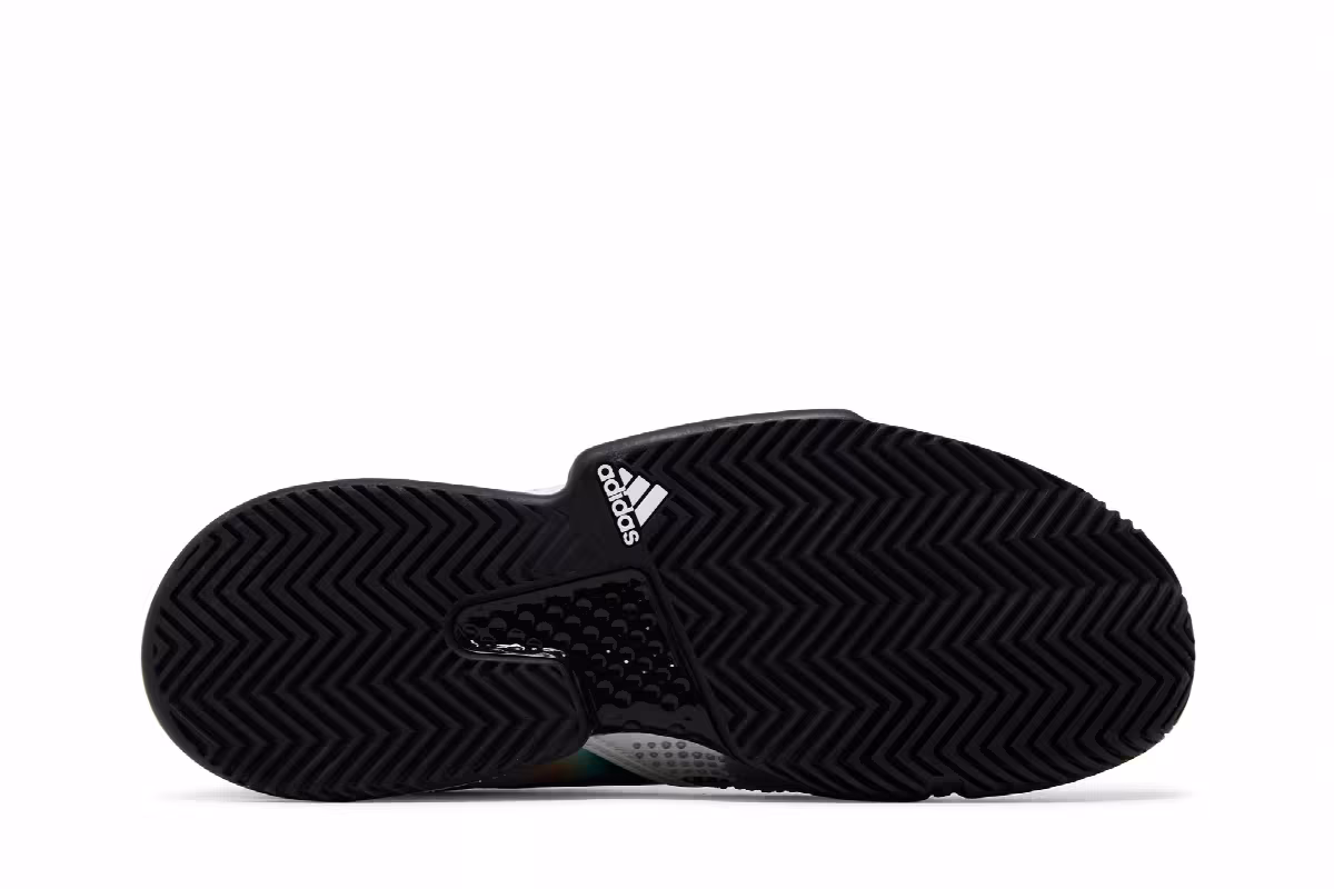 Adidas SoleCourt White Black Silver Metallic, view 5