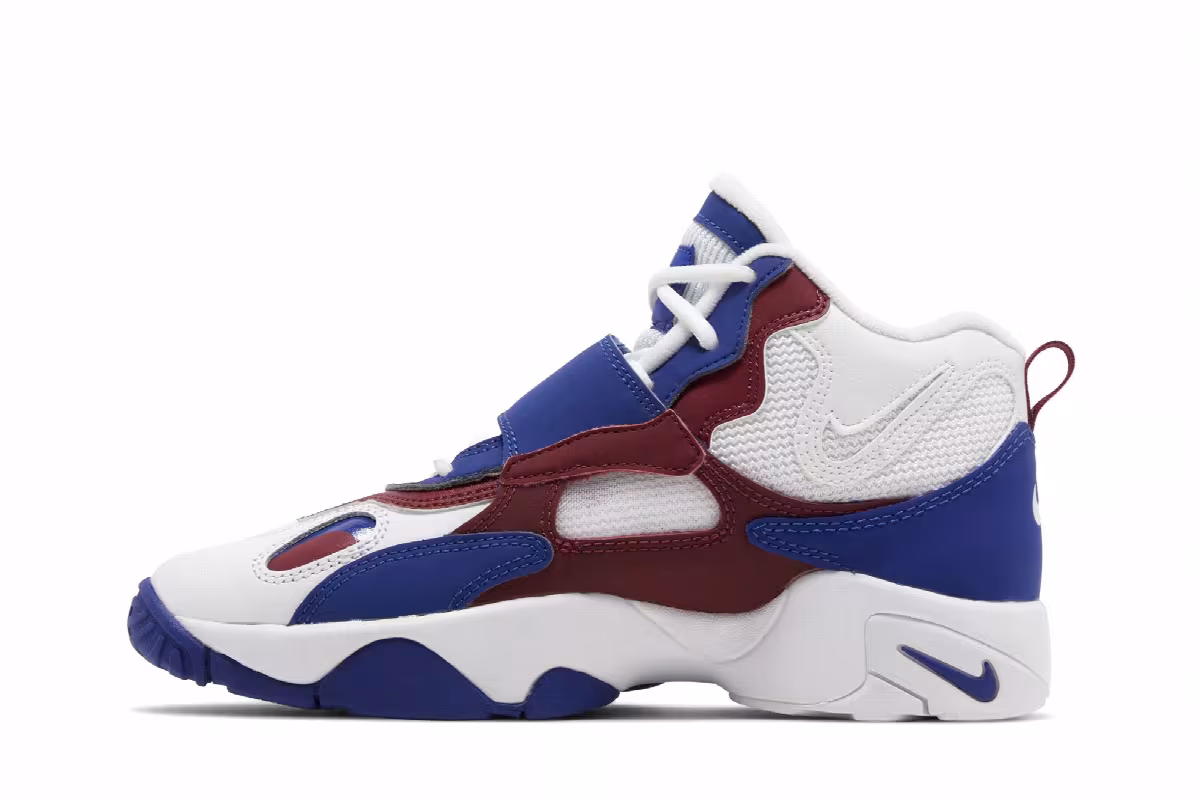 adidas Air Speed Turf GS White Rush Blue Red, view 4