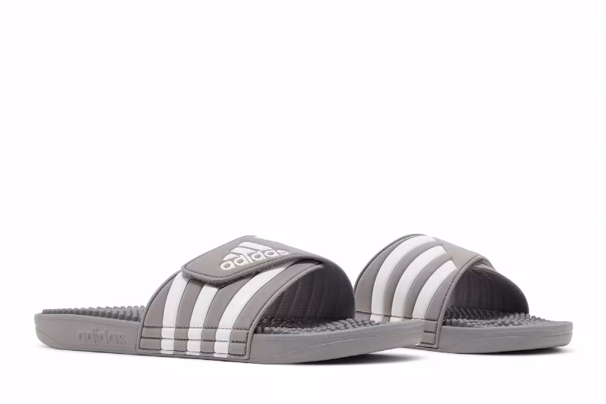 Adidas Adissage Slide Grey White, view 9