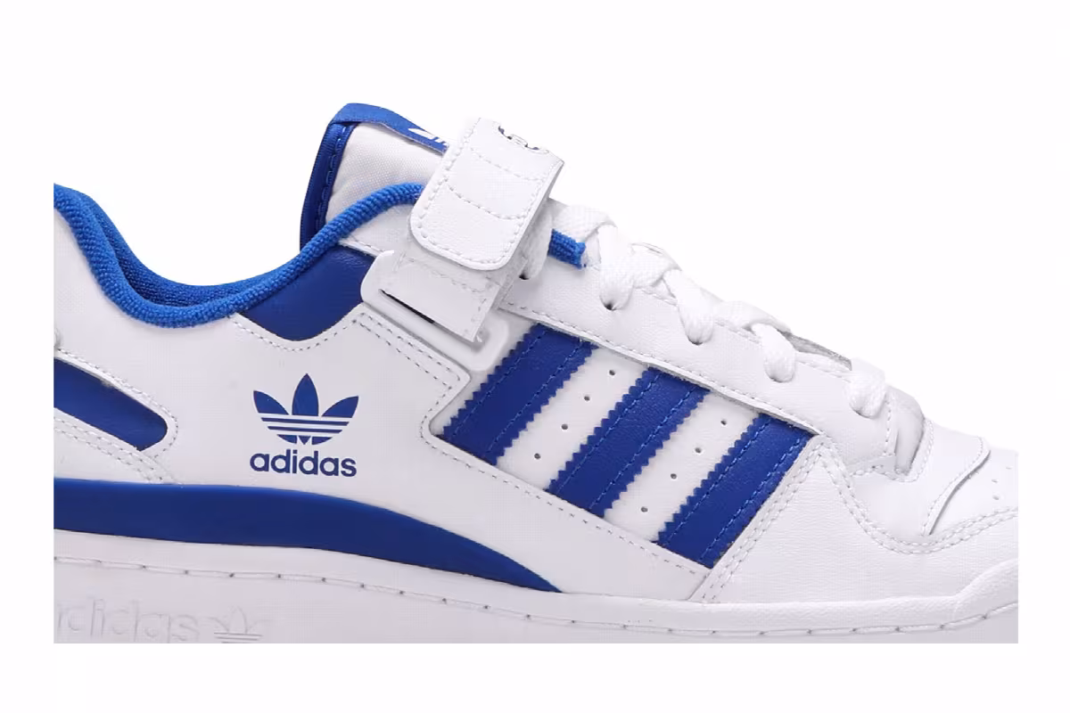adidas Forum Low White Royal Blue, view 3