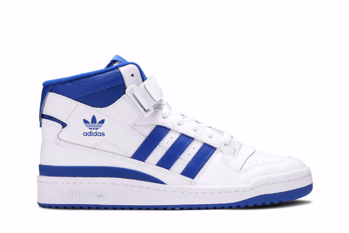 adidas Forum Mid White Royal Blue, view 2