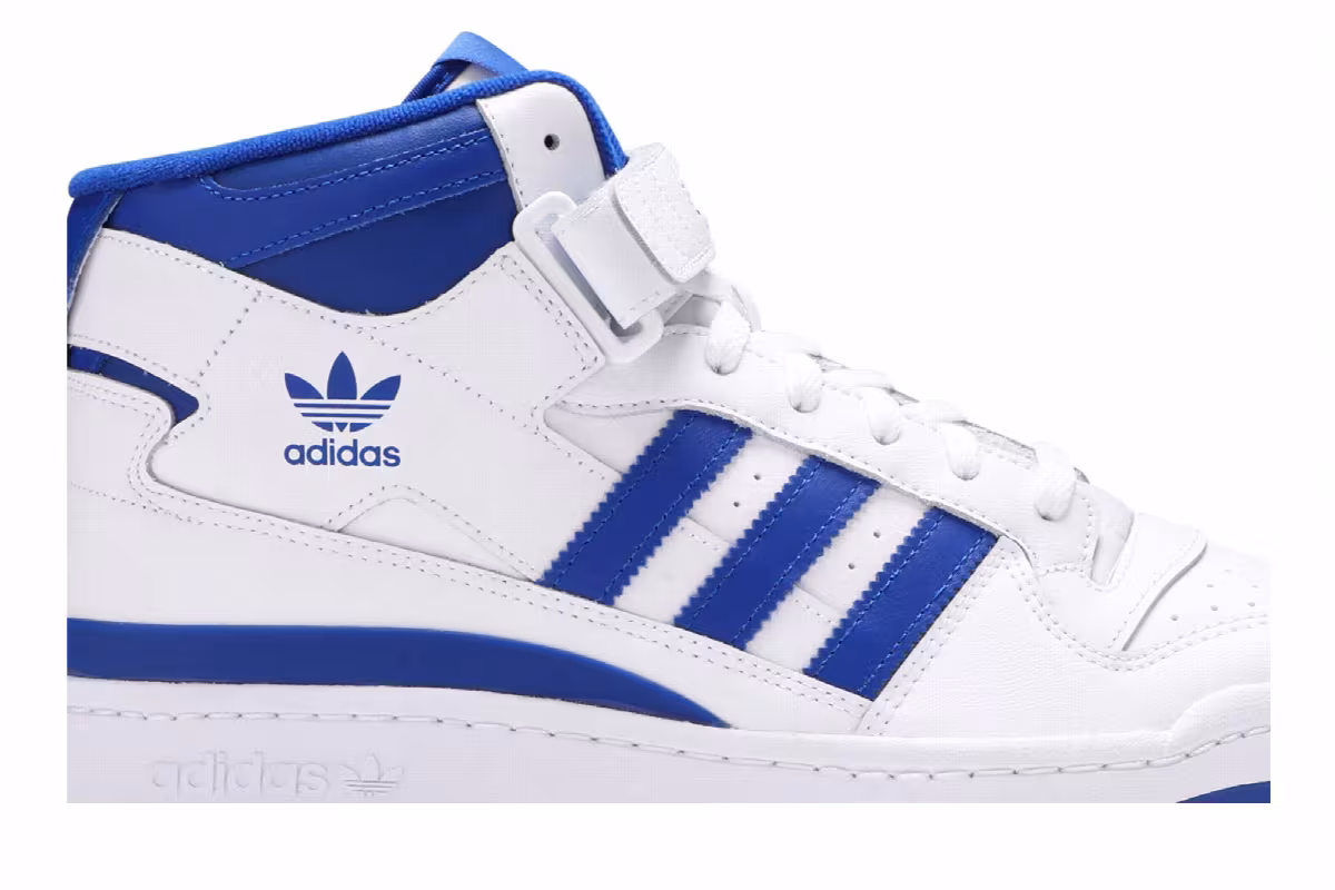 adidas Forum Mid White Royal Blue, view 3