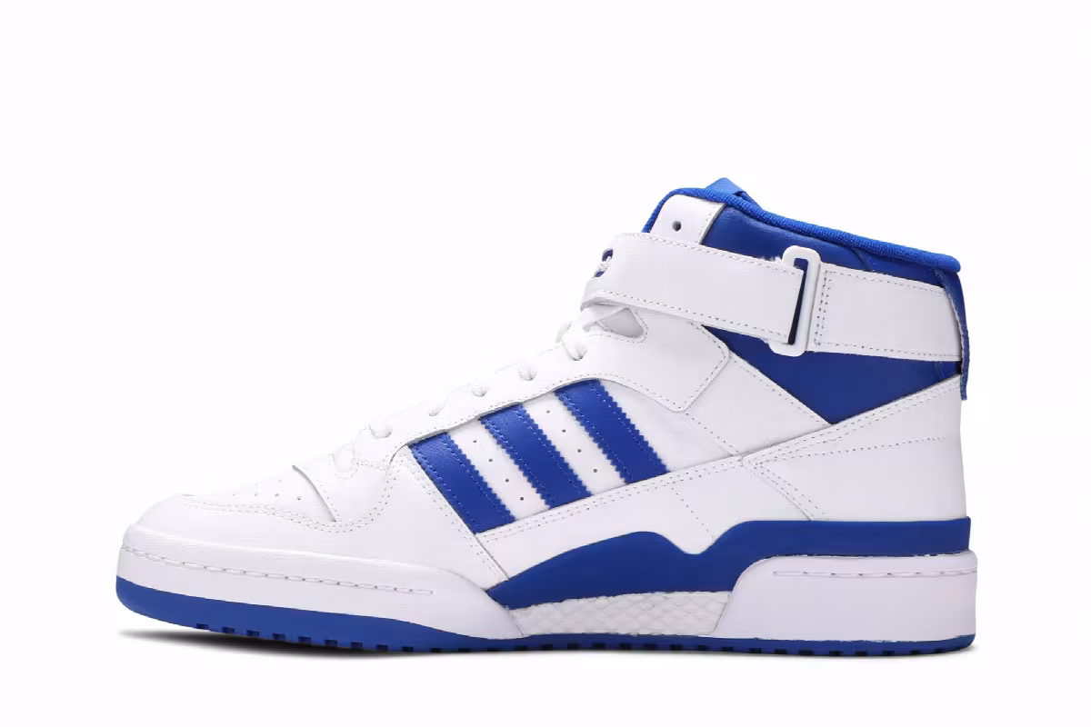 adidas Forum Mid White Royal Blue, view 4