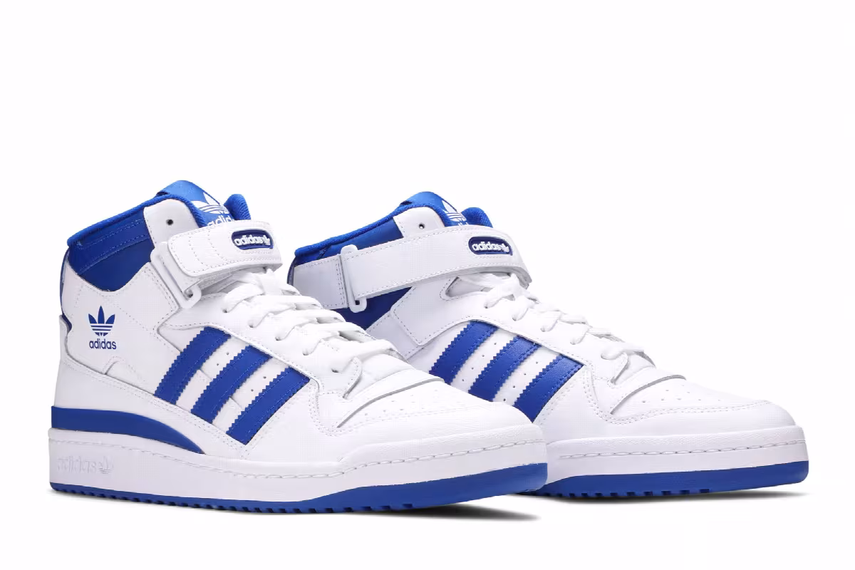 adidas Forum Mid White Royal Blue, view 9