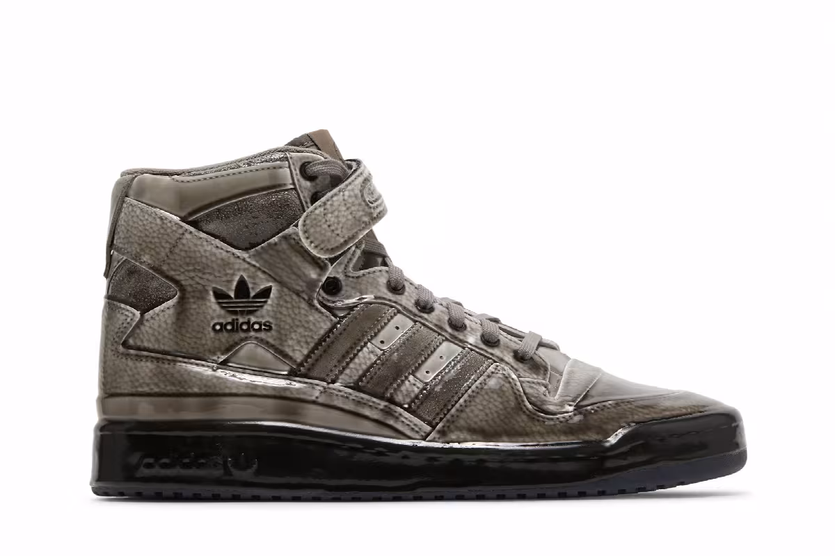 Jeremy Scott x adidas Forum High Dipped - Carbon, view 2