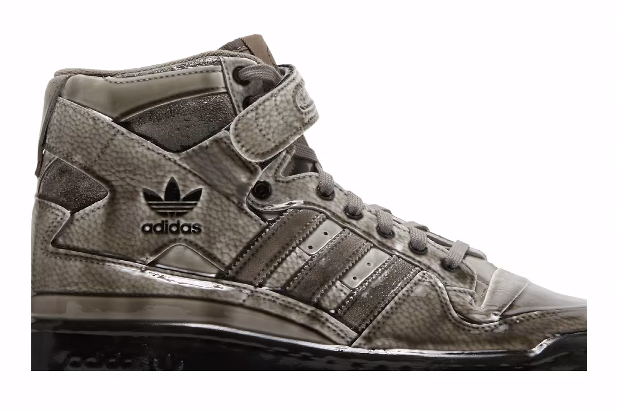 Jeremy Scott x adidas Forum High Dipped - Carbon, view 3