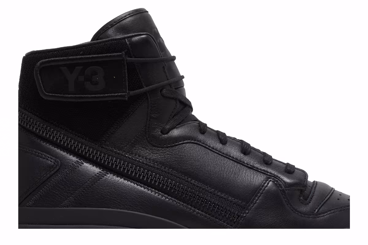 adidas Y-3 Forum Hi OG Triple Black, view 3