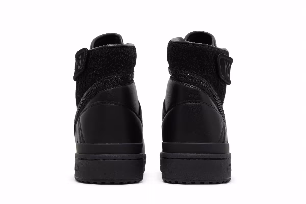 adidas Y-3 Forum Hi OG Triple Black, view 7