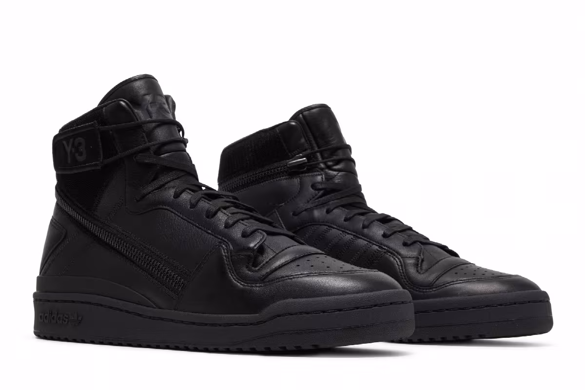 adidas Y-3 Forum Hi OG Triple Black, view 9