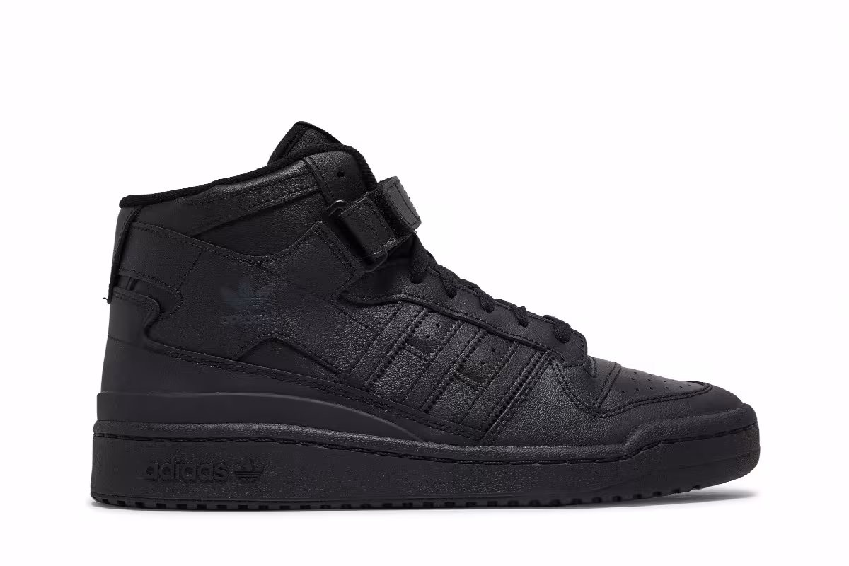 adidas Forum Mid Triple Black, view 2