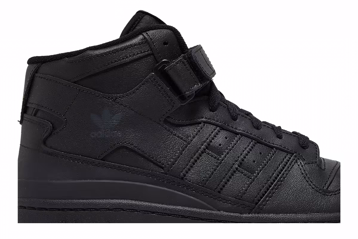 adidas Forum Mid Triple Black, view 3
