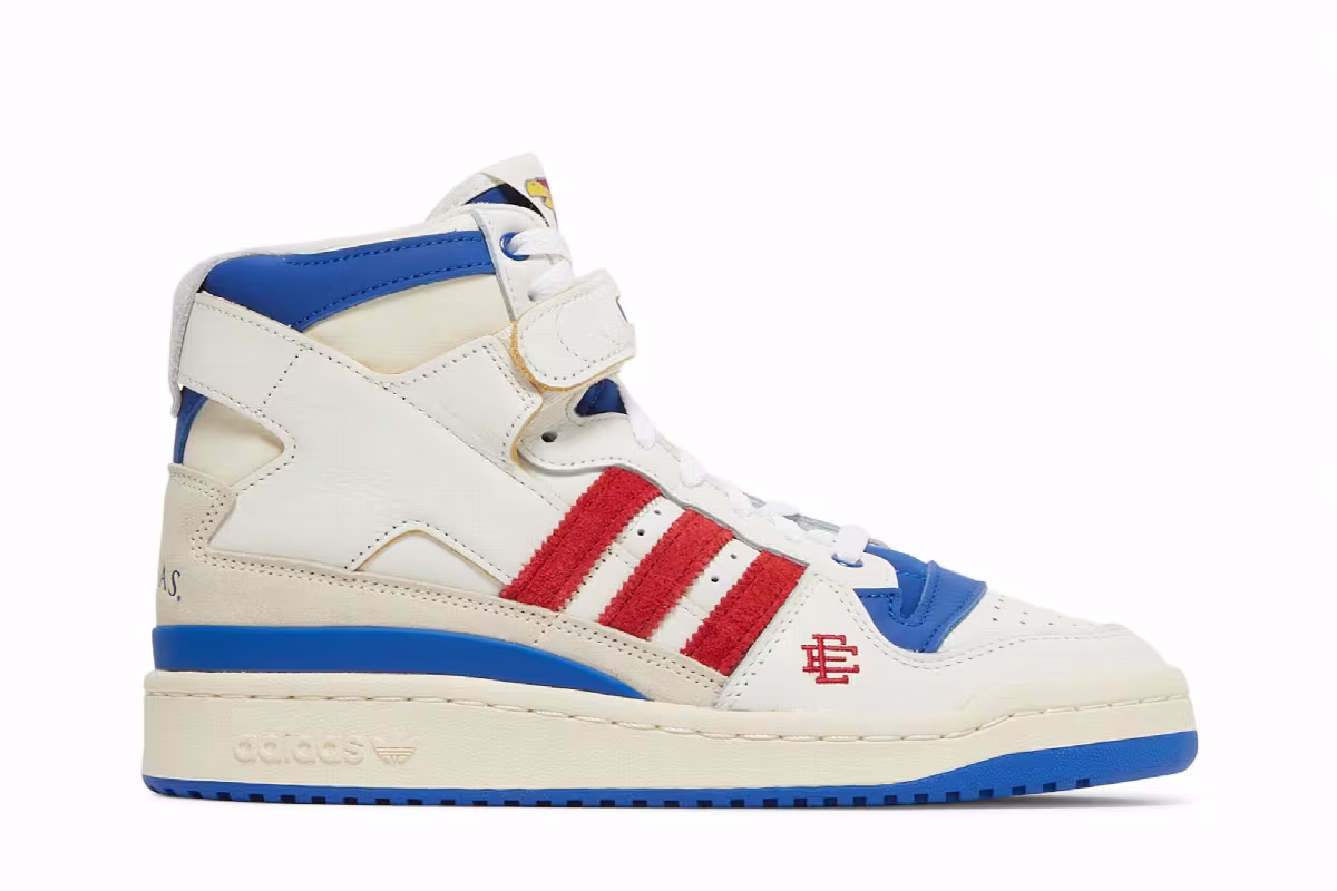 Eric Emanuel x Midnight Madness x adidas Forum 84 High Kansas Jayhawks, view 2