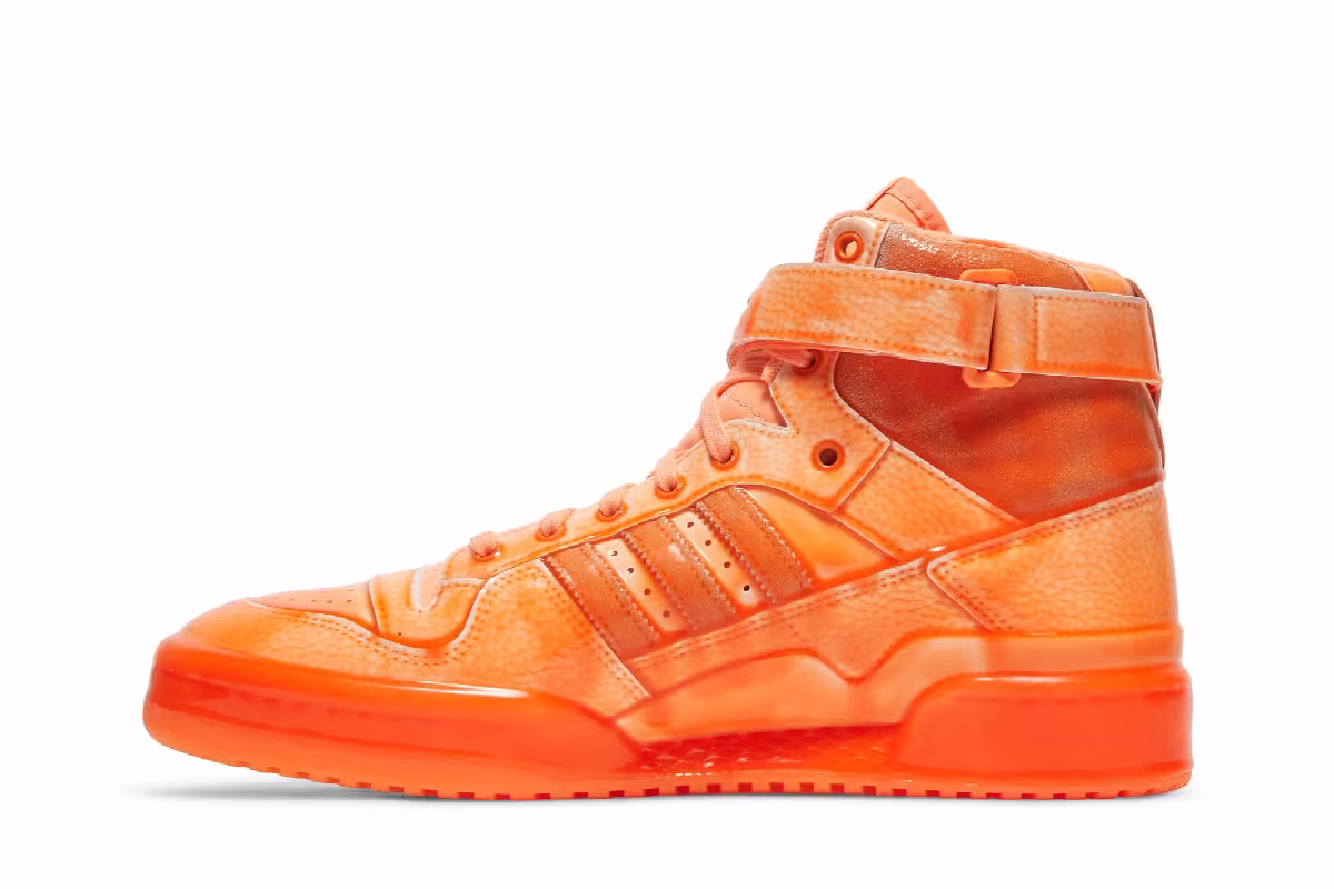 Jeremy Scott x adidas Forum High Dipped - Signal Orange, view 4