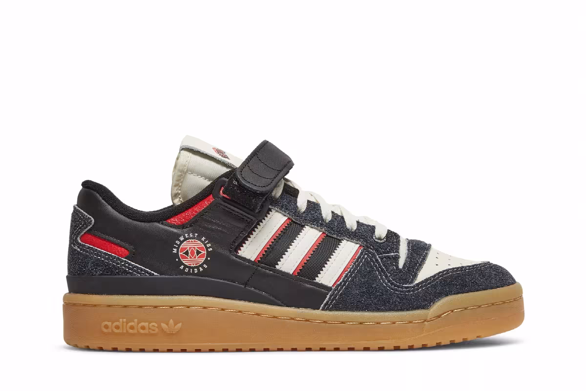 Midwest Kids x adidas Forum Low Black Gum, view 2