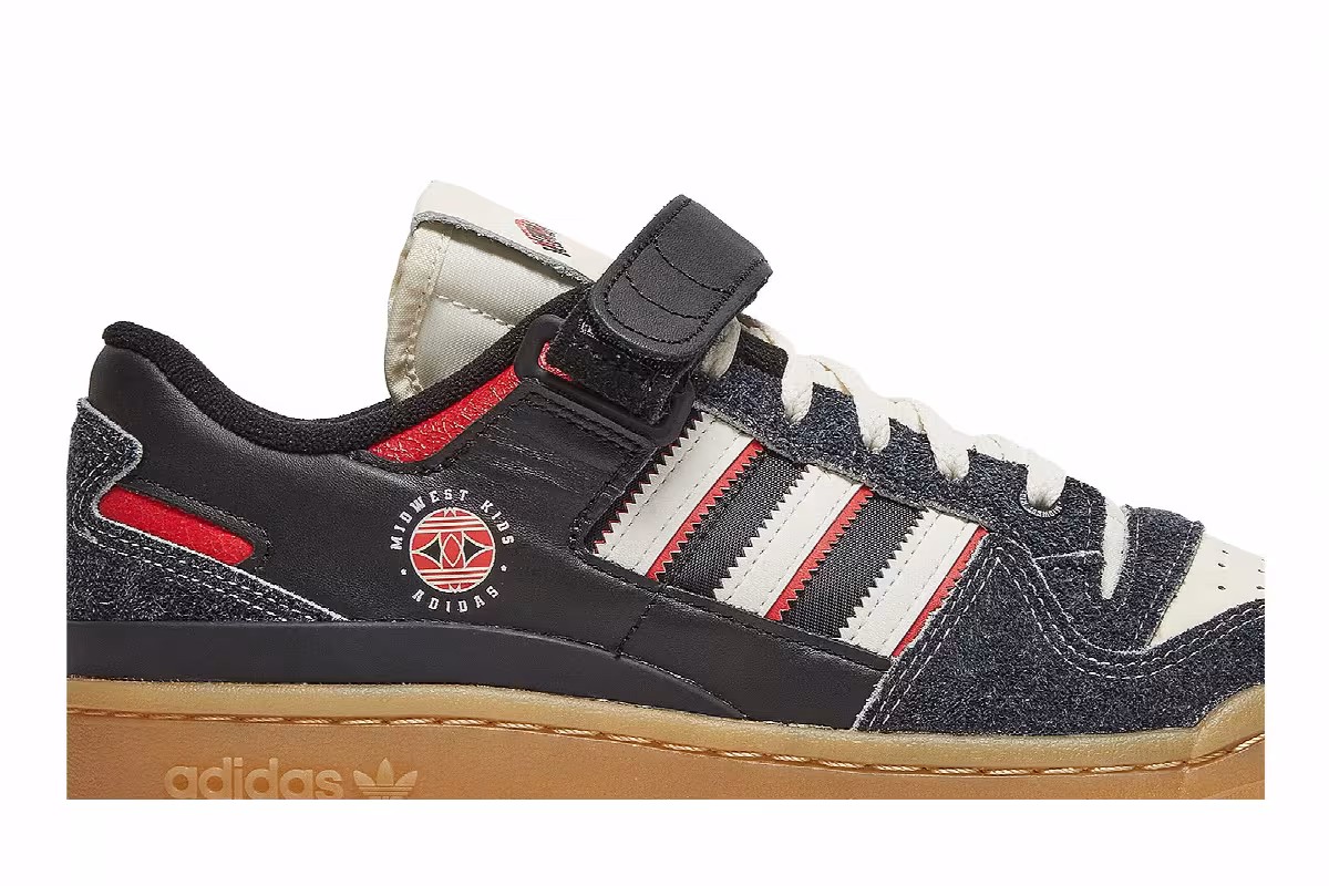 Midwest Kids x adidas Forum Low Black Gum, view 3