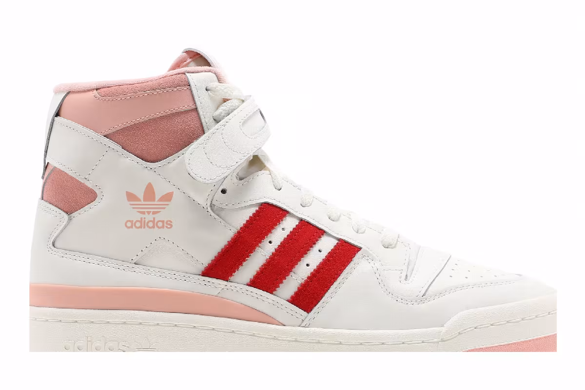 adidas Forum 84 High Off White Glow Pink, view 3