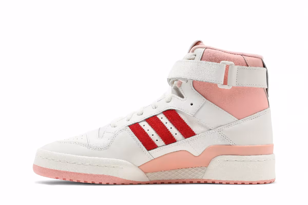 adidas Forum 84 High Off White Glow Pink, view 4