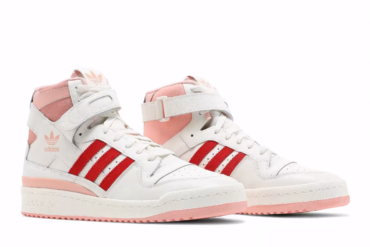 adidas Forum 84 High Off White Glow Pink, view 9
