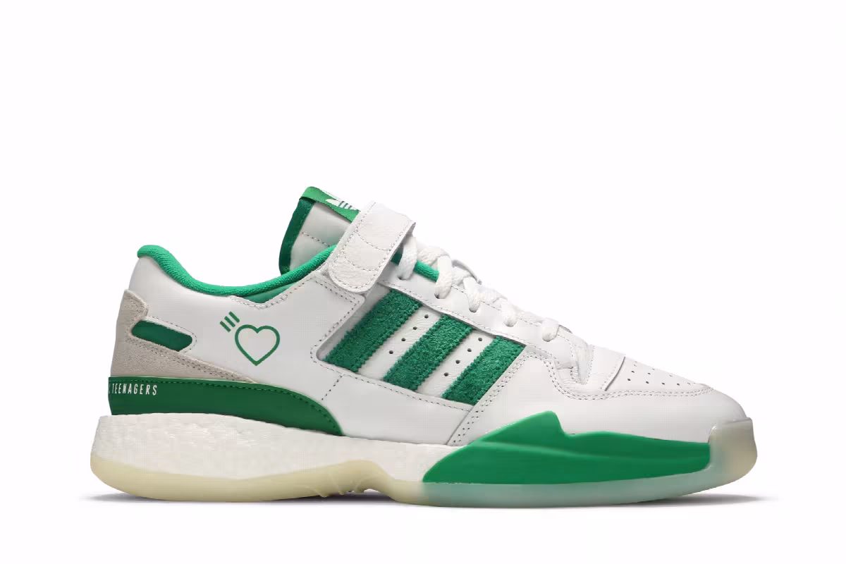Human Made x adidas Forum Low Green, view 2
