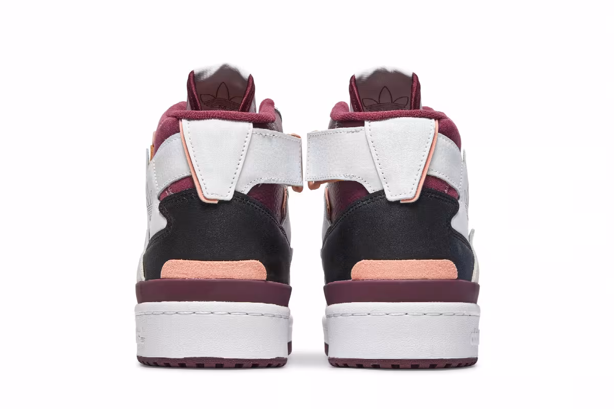 Adidas Forum Exhibit Mid White Victory Crimson, view 7
