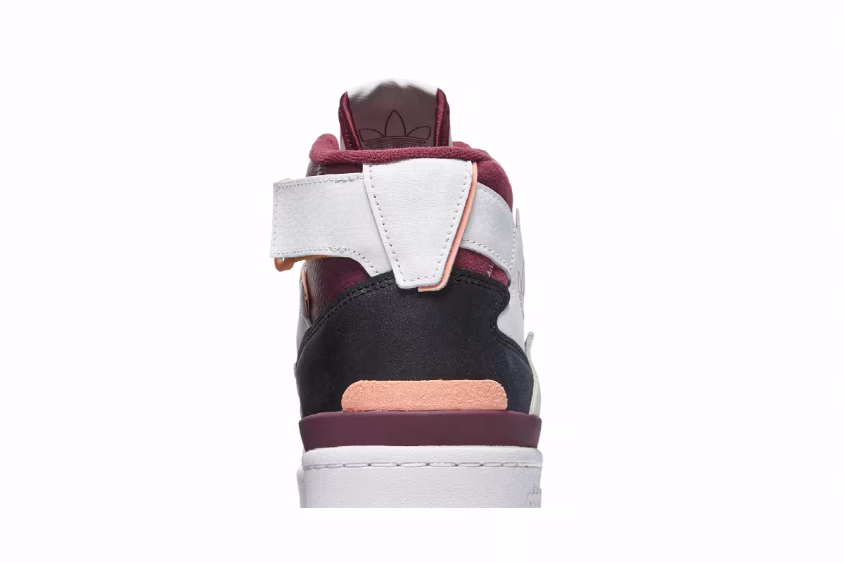 Adidas Forum Exhibit Mid White Victory Crimson, view 8